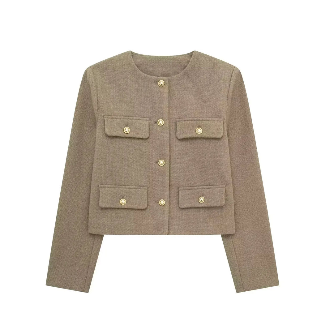Drune - Trendy Geknöpfter Kurzblazer