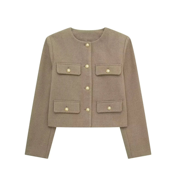 Drune - Trendy Geknöpfter Kurzblazer