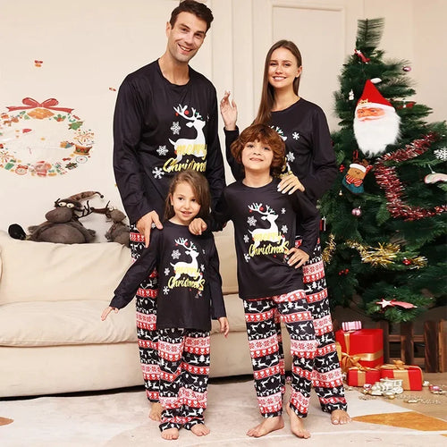 Drune | Weihnachts-PJs - Schwarz/Reh
