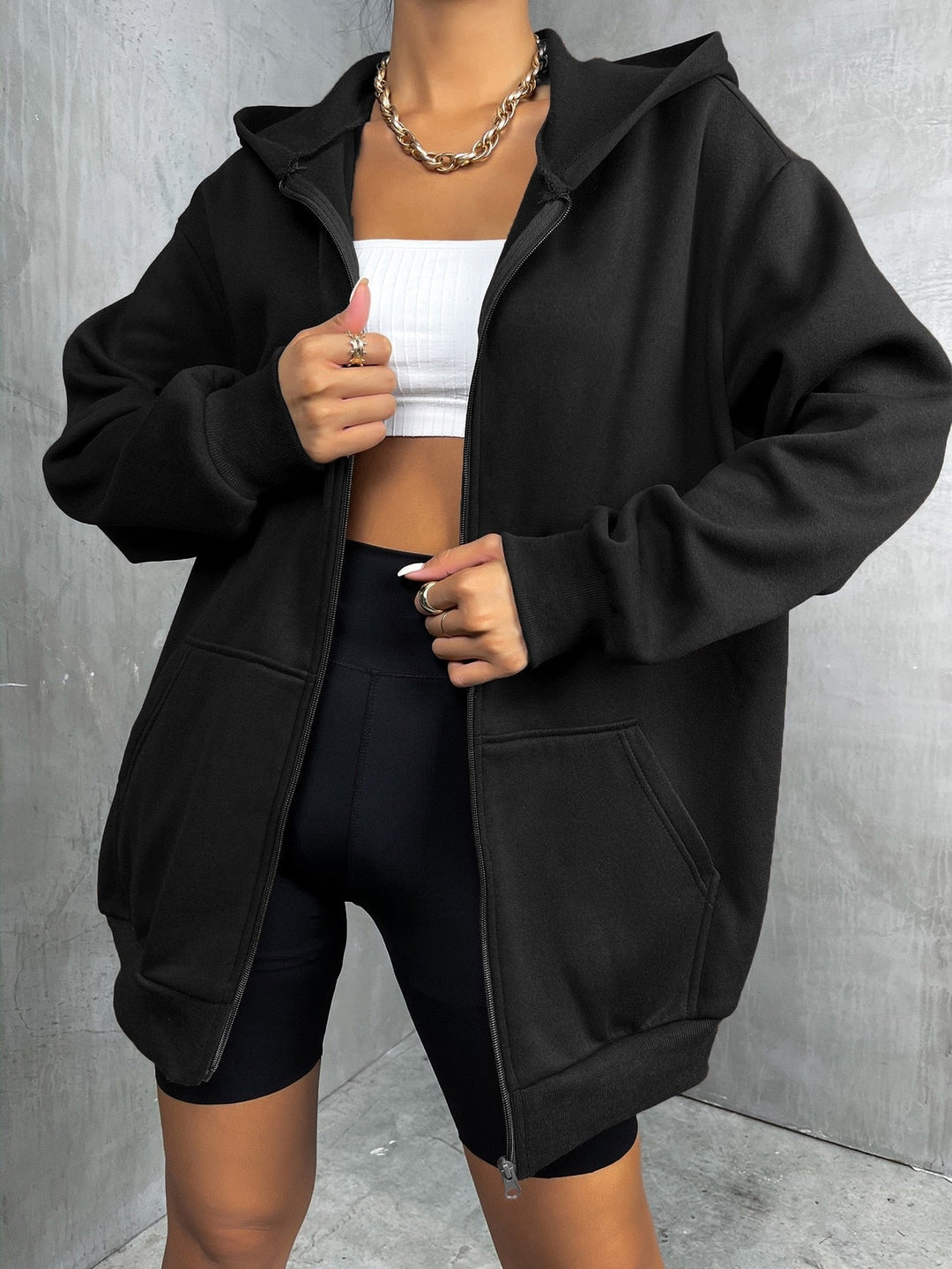 Drune | Vest mit Reißverschluss und Kapuze für Damen