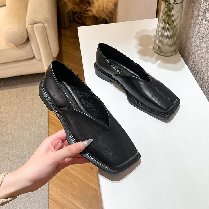 Drune | Niedrige Absätze Mary Jane Schuhe mit Quadratzehen und Frühlingsdesign