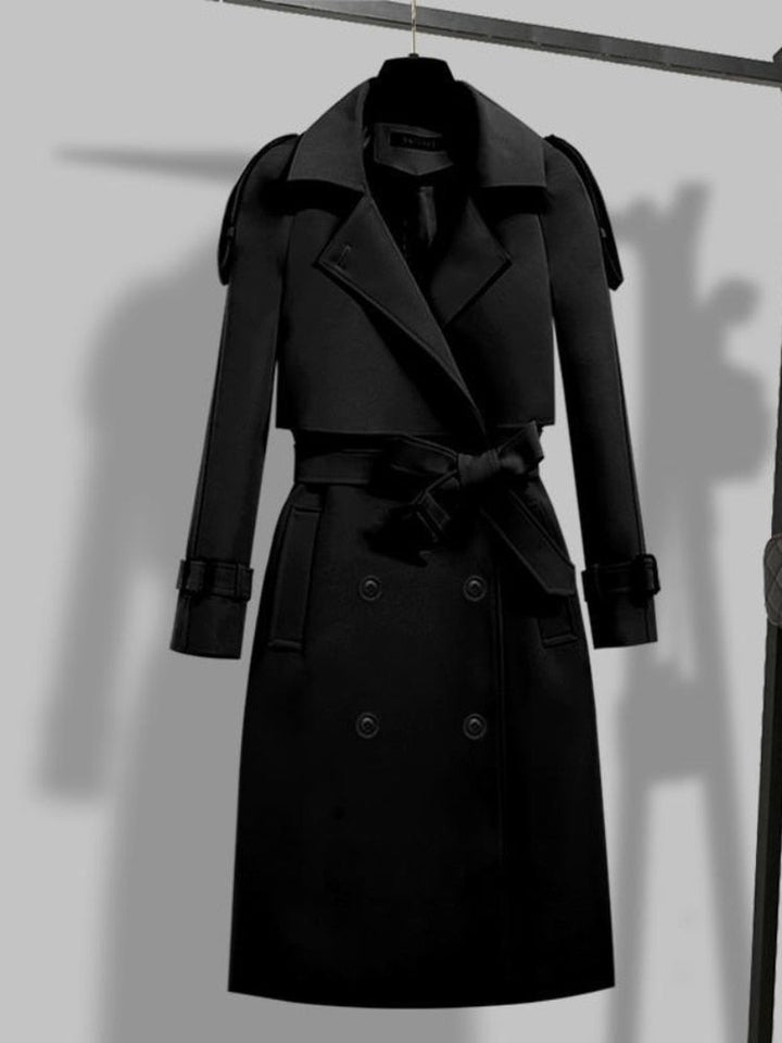 Drune | Eleganter langer Trenchcoat - Doppelt gefüttert & mit Gürtel