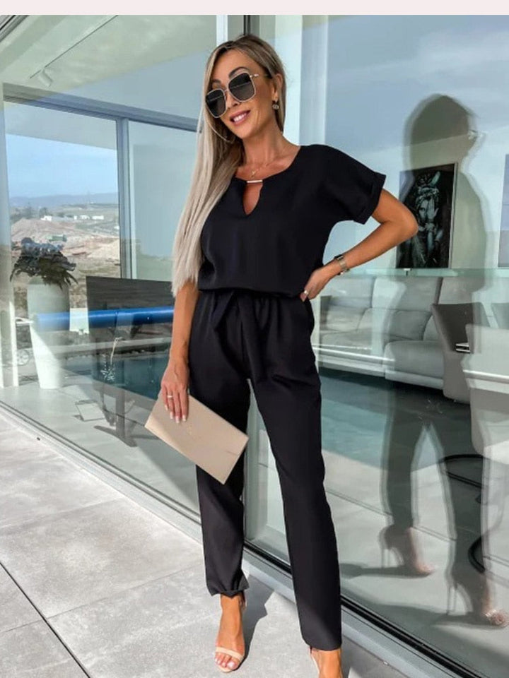 Drune | Elegante Festlicher Kurzarm Damen Overall für Sommer