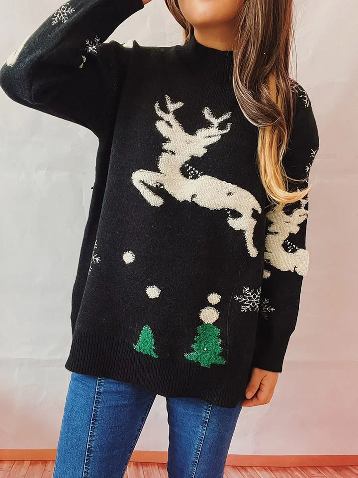 Drune -  Hässlicher Weihnachtspulli - Hoher Hals und lange Ärmel