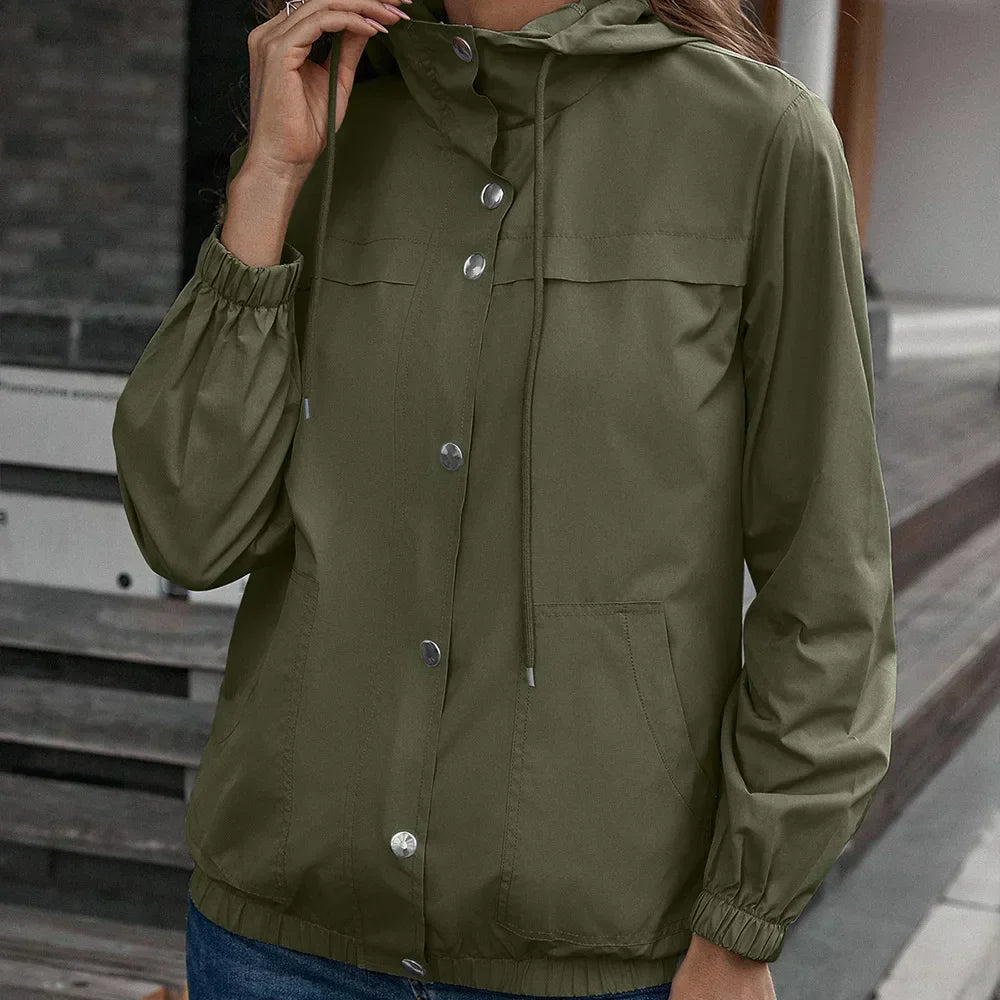 Drune | Regenjacke Damen - mit Kapuze