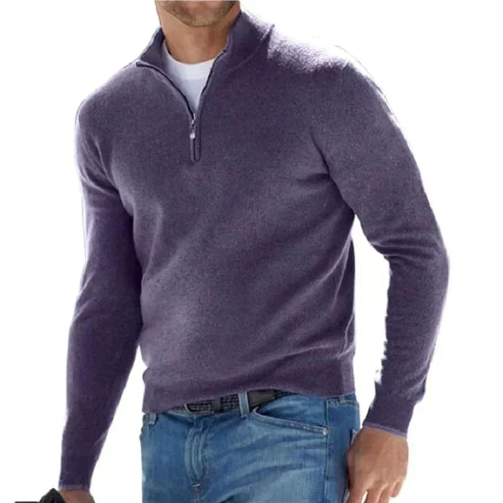 Drune | Polo Stylischer Reißverschluss Pullover für Herren