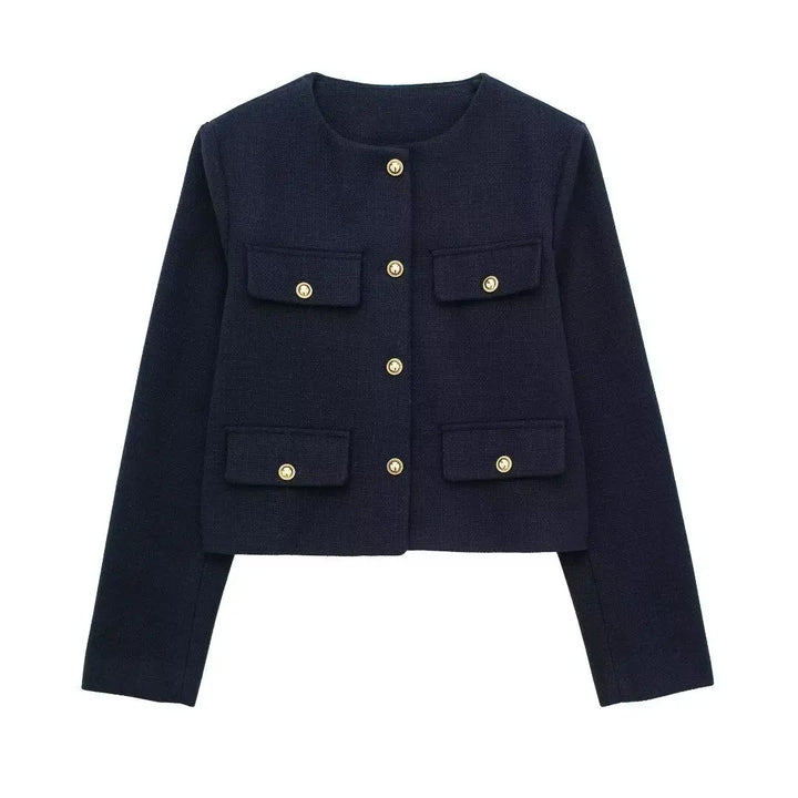 Drune - Trendy Geknöpfter Kurzblazer