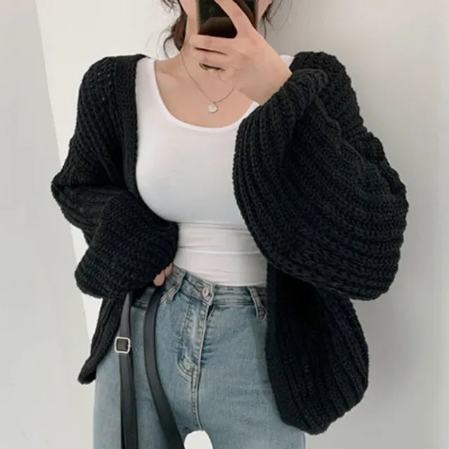 Drune | Übergröße Strickjacke aus grobem Strick