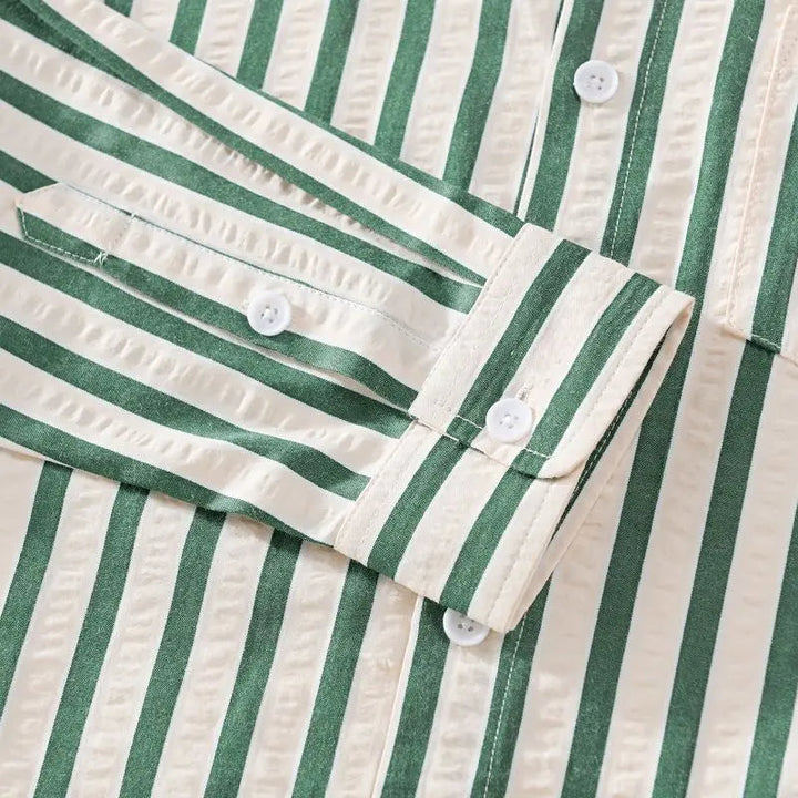 Drune | Stylisches Gestreiftes Button-Down Hemd