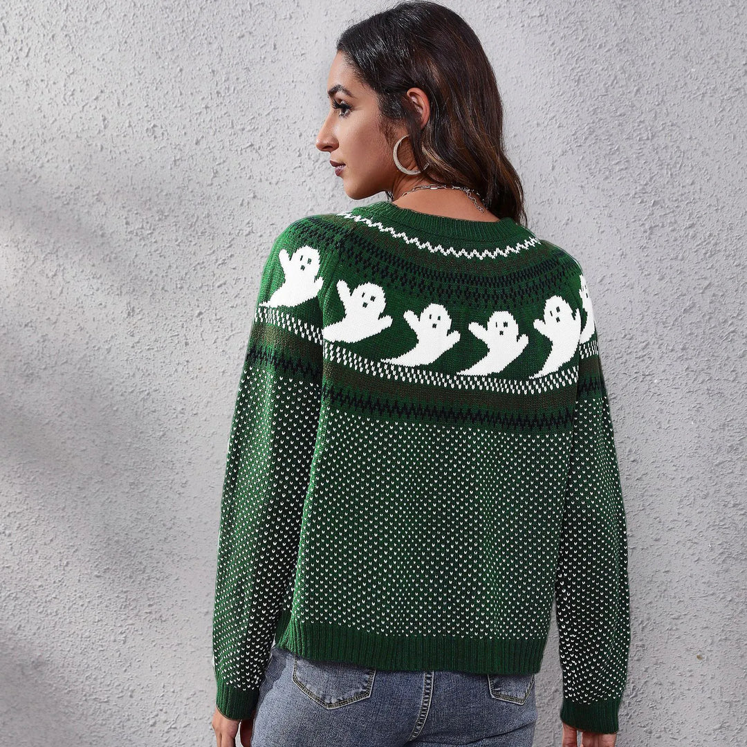 Drune | Halloween Geist Weinlese Damen Pullover