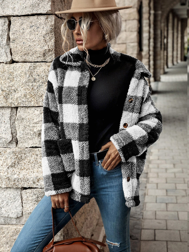 Drune | Damen Flanelljacke mit Knöpfen