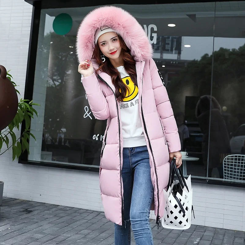 Drune - Damen-Winterparka - Warmer Mantel mit großer Kapuze und Pelzkragen