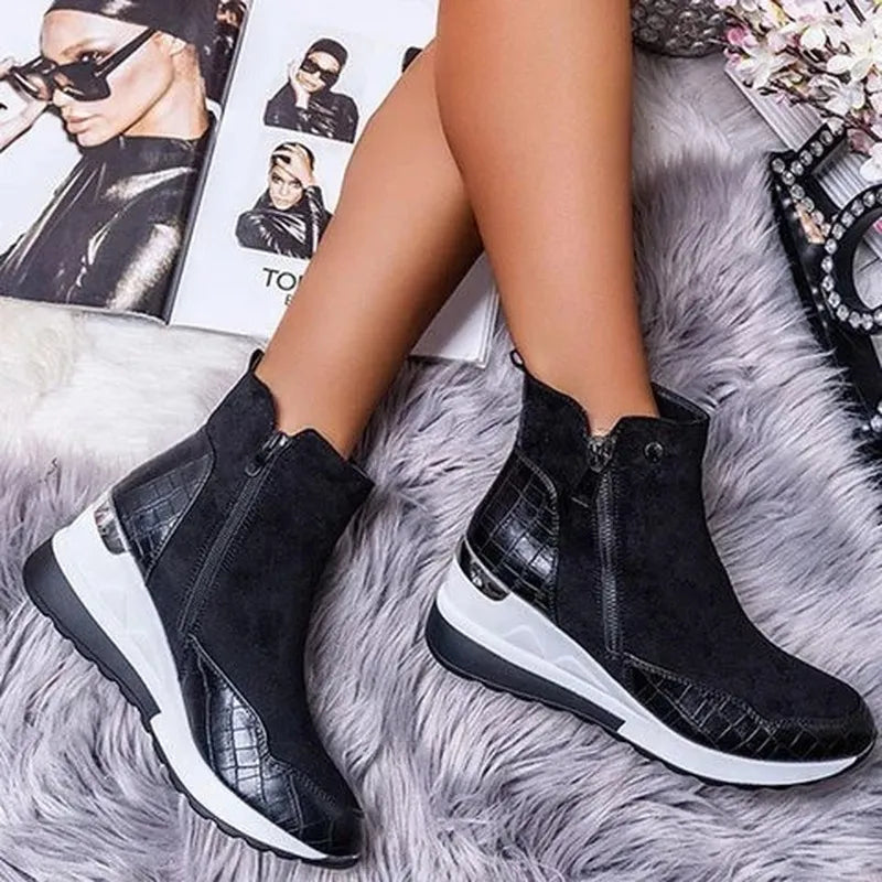 Drune | Stiefeletten Wildleder Reißverschlussdesign