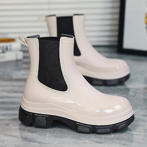 Drune | Gummistiefel Wasserdicht Kurz Knöchel Slip on mit Grip Sohle