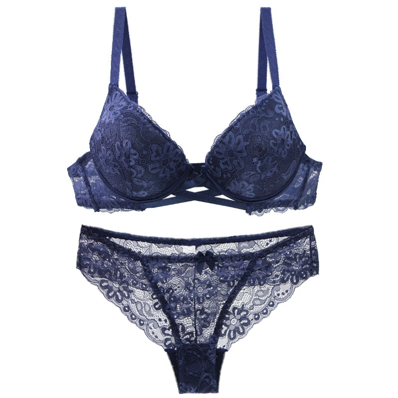 Drune | Spitzen Set Unterwäsche Push Up