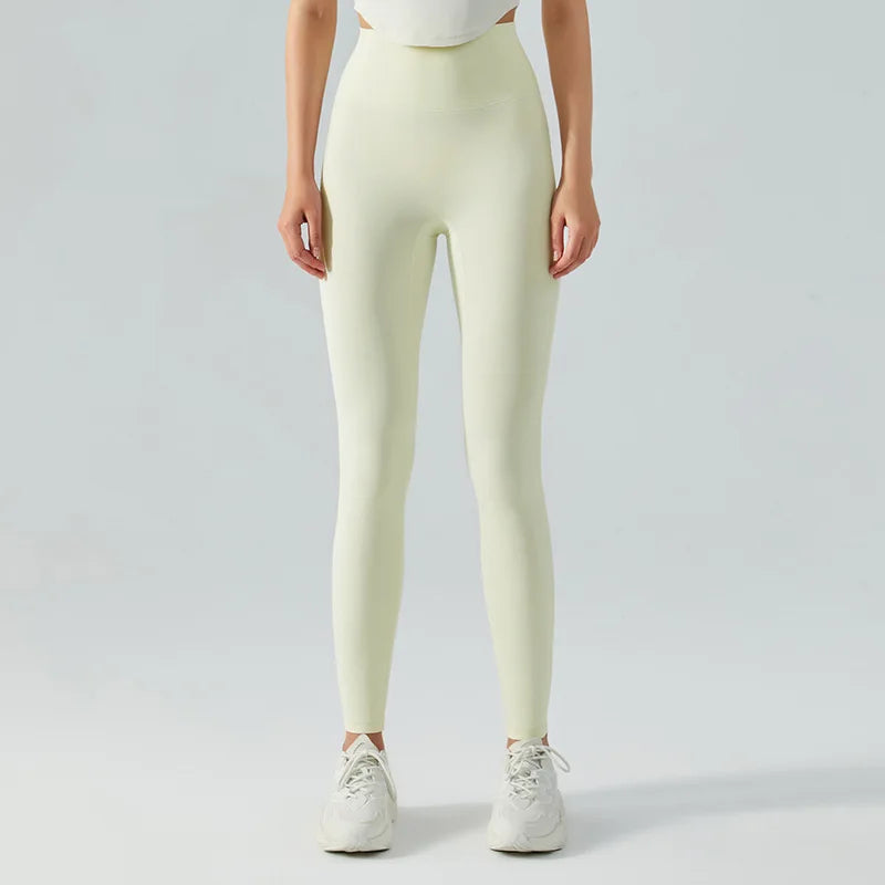 Drune | Emily Sportswear Naked Hochtaillierte Tight Yoga Hosen Doppelseitig Gebürstet Pfirsich Po-Hebende Lauf Sport Fitness Leggings