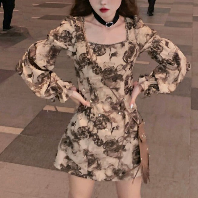 Drune | Floral Fairy Princess Kleid mit Abnehmbarem High-Low Rockschicht