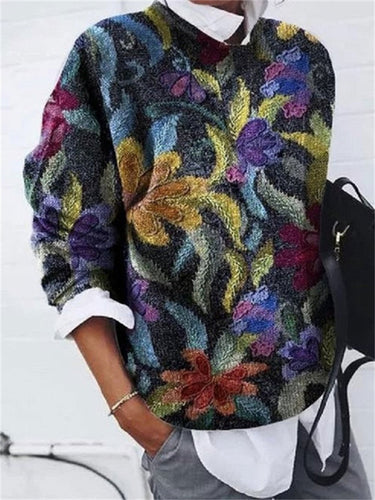 Drune | Eleganter Pullover Mit Kreativem Druck