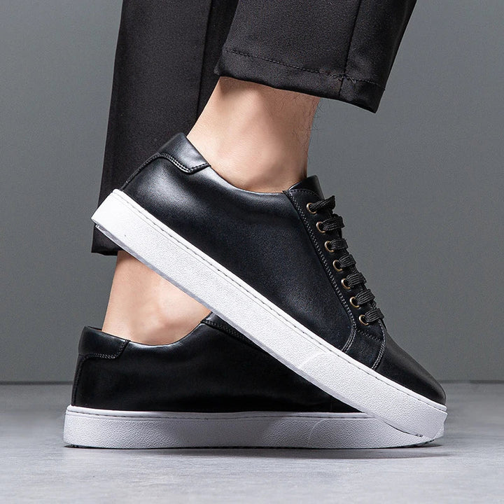 Herren Sneaker Leder Elegant Bequem