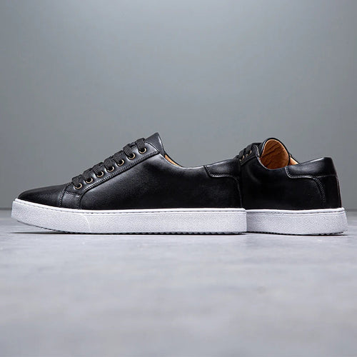 Herren Sneaker Leder Elegant Bequem