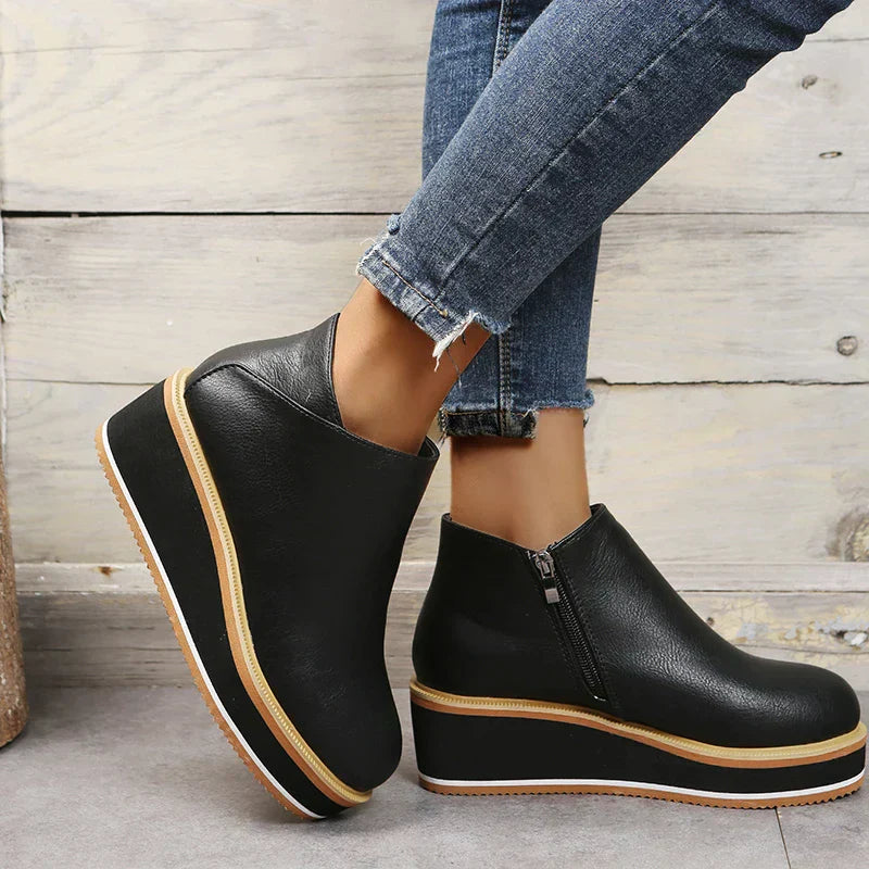 Drune | Stiefeletten mit Reißverschluss und Plateau