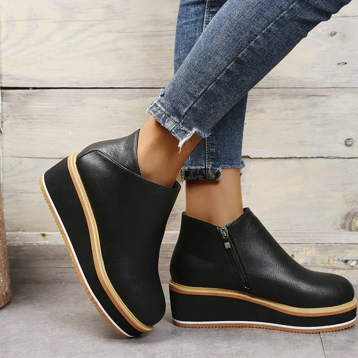 Drune | Stiefeletten mit Reißverschluss und Plateau