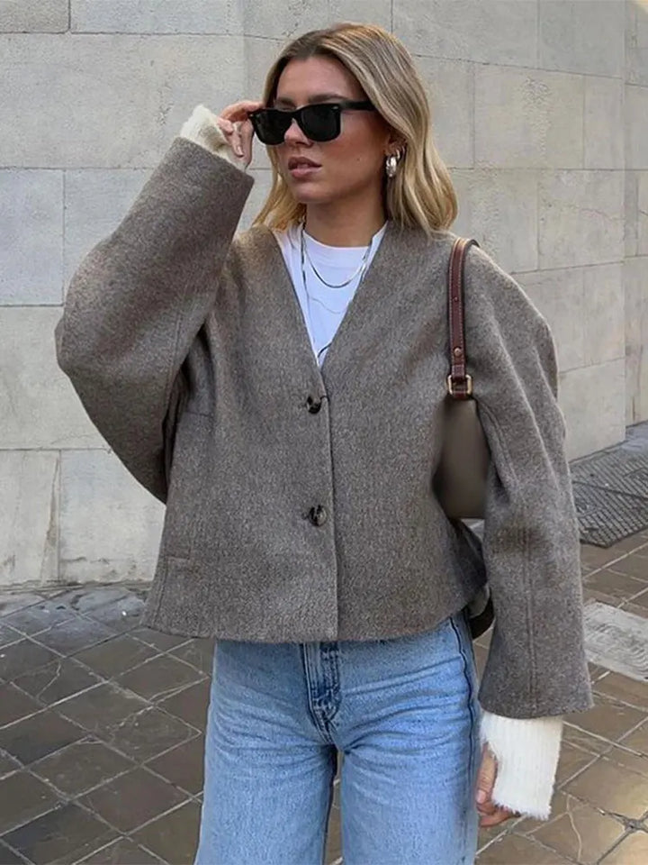 Drune | Retro Streetwear-Jacke für Damen mit Schicker Doppelknopfheftung