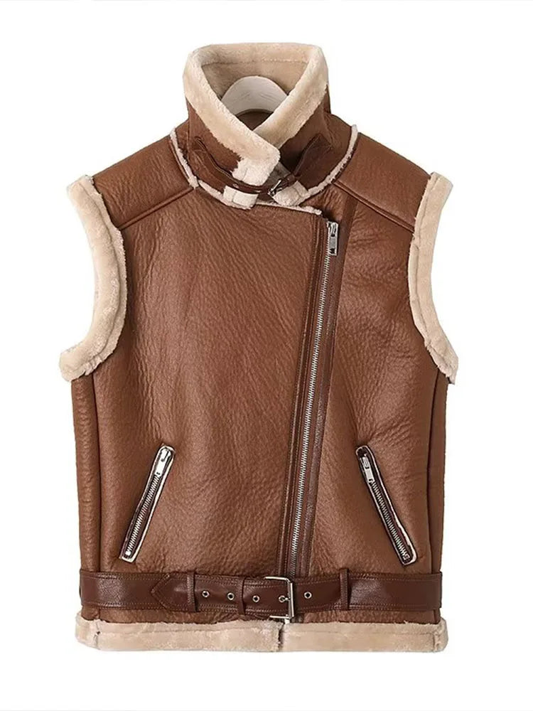 Drune | Leder Bodywarmer Warm & Trendy