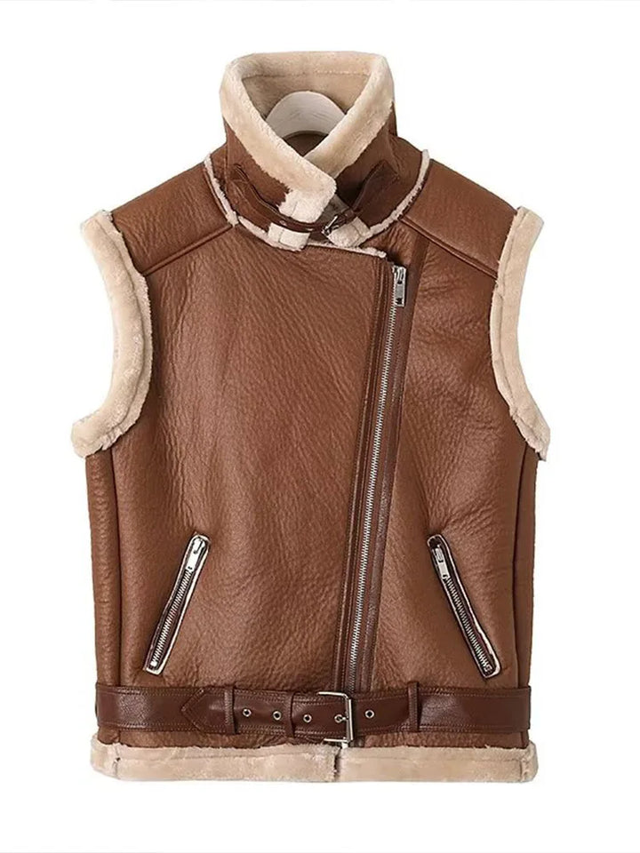 Drune | Leder Bodywarmer Warm & Trendy