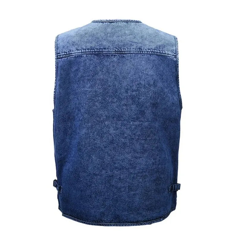 Drune | Ärmellose Jeansweste Mit Mehreren Taschen Für Herren
