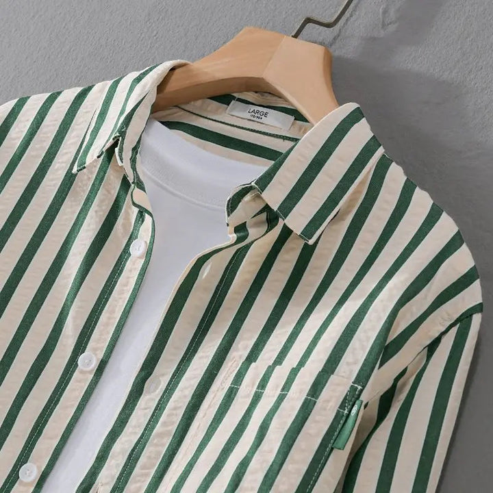 Drune | Stylisches Gestreiftes Button-Down Hemd