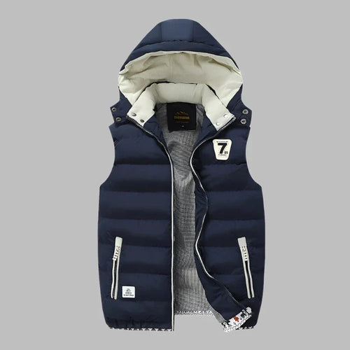 Drune | Bequeme Wattierte Kapuzenjacke mit Reißverschluss und Taschen
