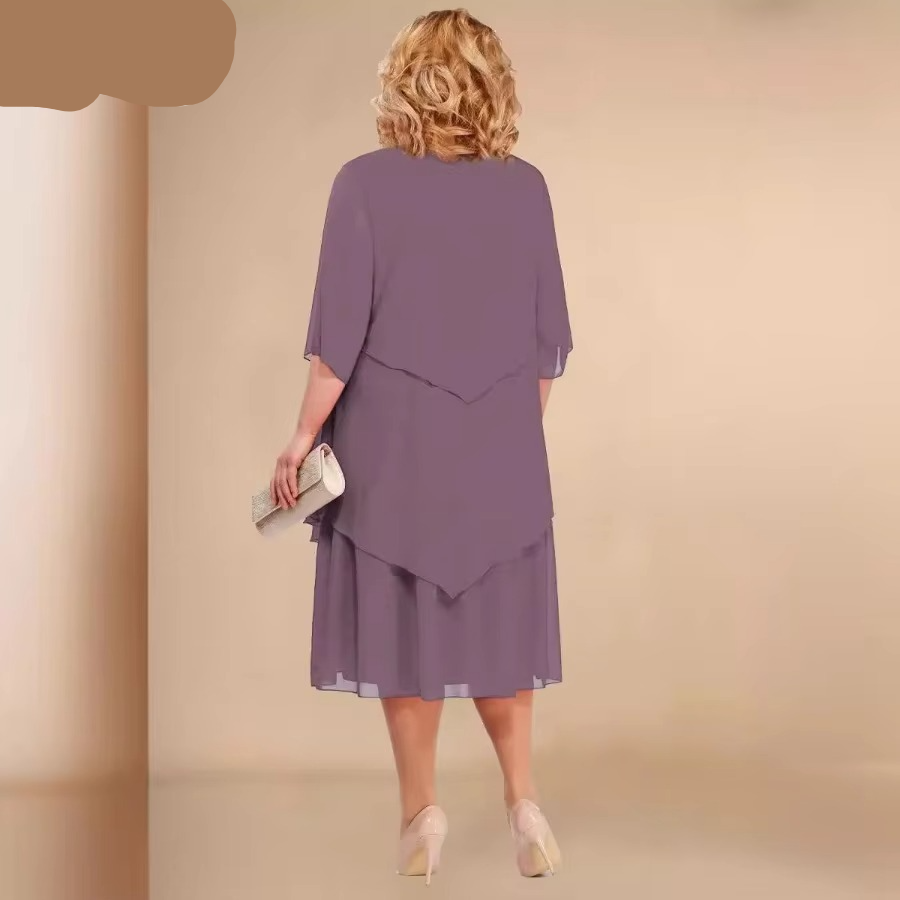 Drune | Elegantes Chiffonkleid mit Lagen-Look
