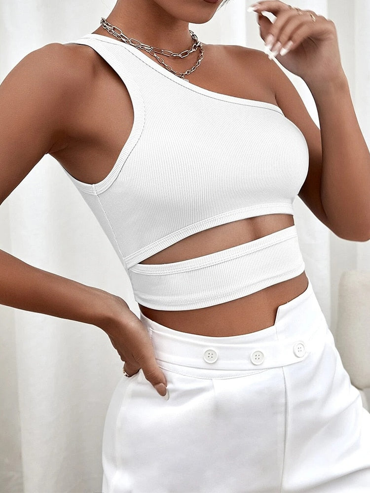 Drune - Nahtloses Crop Top mit Cut Out