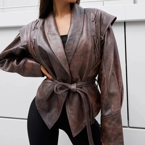 Drune | Vintage-Jacke mit V-Ausschnitt für Frauen