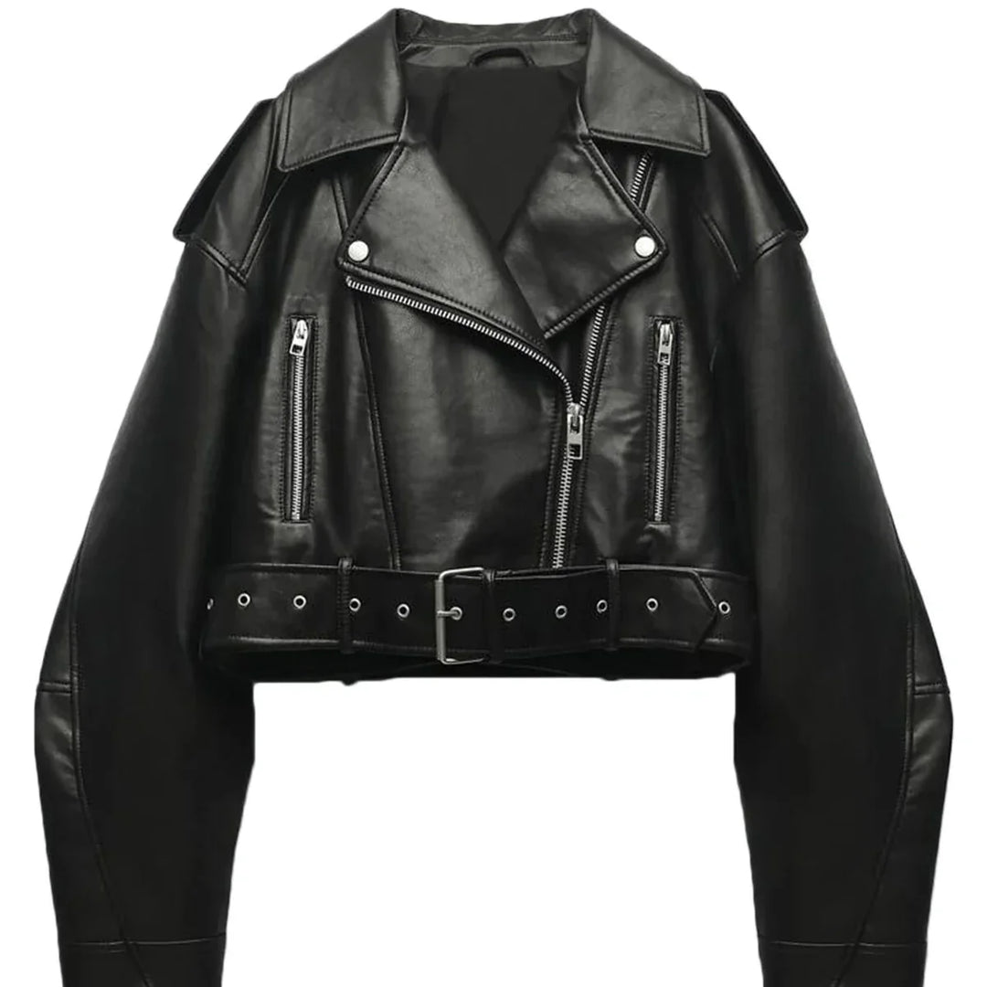 Drune | Damen Klassisches Bikerjack Casual Fit