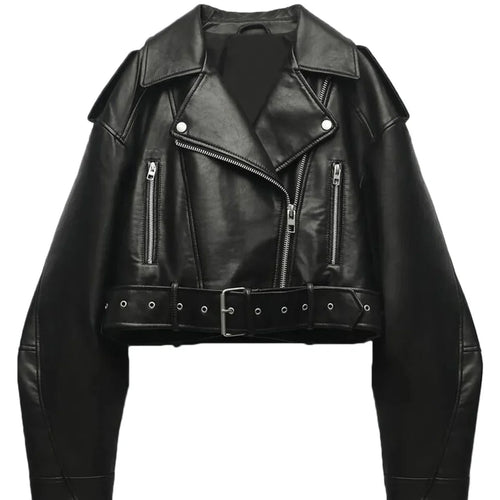 Drune | Damen Klassisches Bikerjack Casual Fit