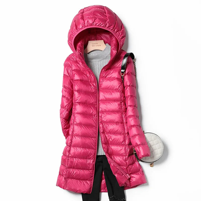 Drune | Leichte Damen-Daunenjacke mit Abnehmbarer Kapuze