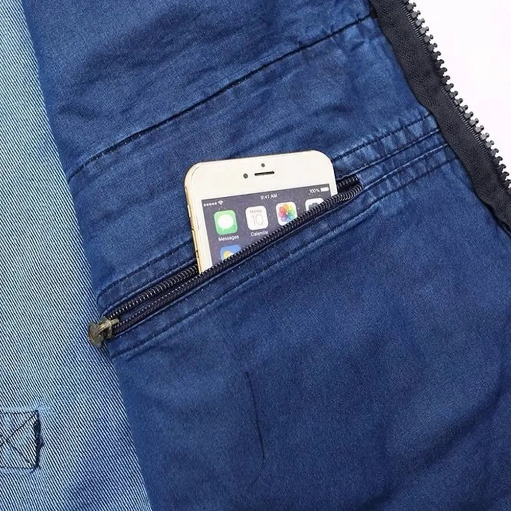 Drune | Jeansweste Mit Mehreren Taschen Für Herren
