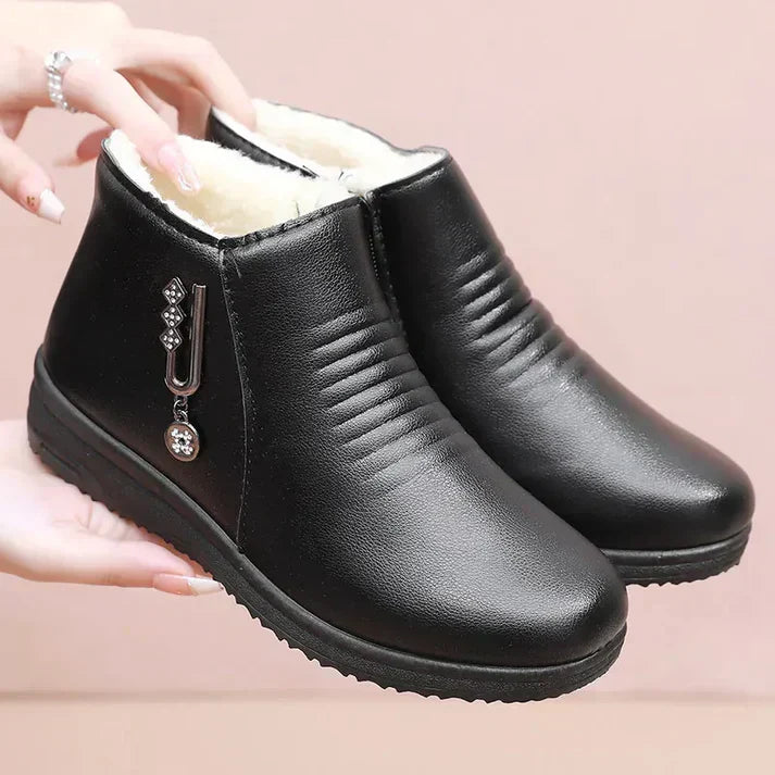 Drune | Stilvolle Winter Schwarz Schicke Orthopädische Knöchelboots Für Frauen