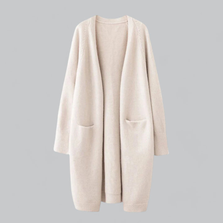 Drune | Klassischer Langer Cashmere Strickjacke Für Frauen