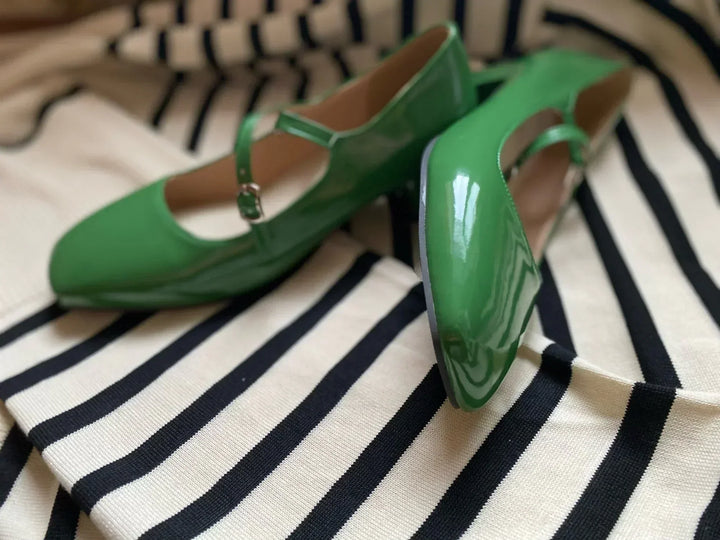 Drune | Schuhe mit Glänzendem Blockabsatz