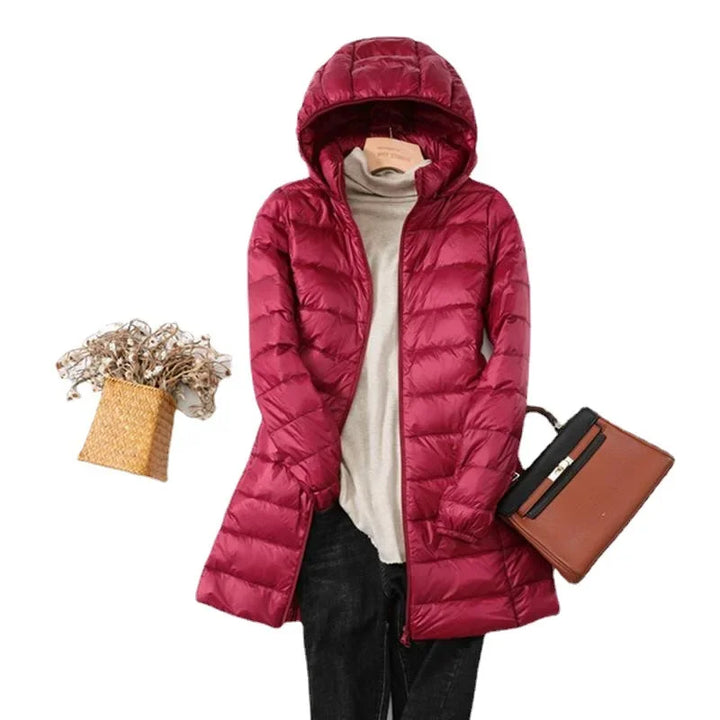Drune | Damen Tragbarer Puffer-Mantel mit Abnehmbarer Kapuze