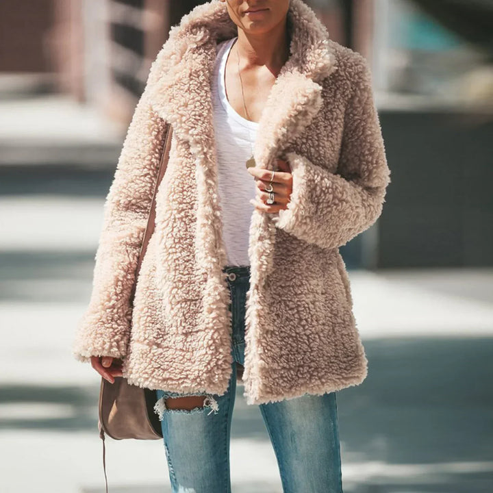 Drune | Fleece Mantel Beige Bequem und Modisch