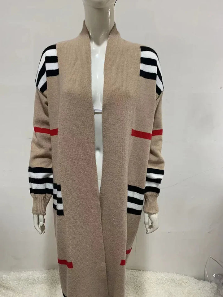 Drune - Langer Strickcardigan mit Streifen