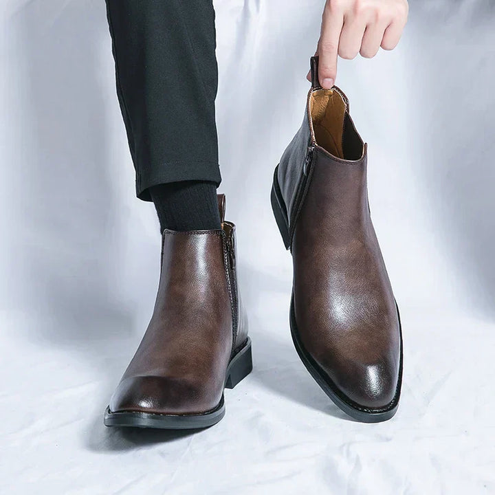 Drune | Lederstiefel mit Reißverschluss