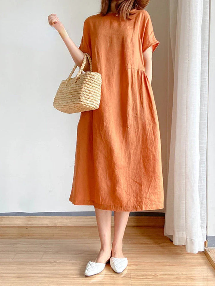 Drune | Einfarbig Midi Kleid Aus