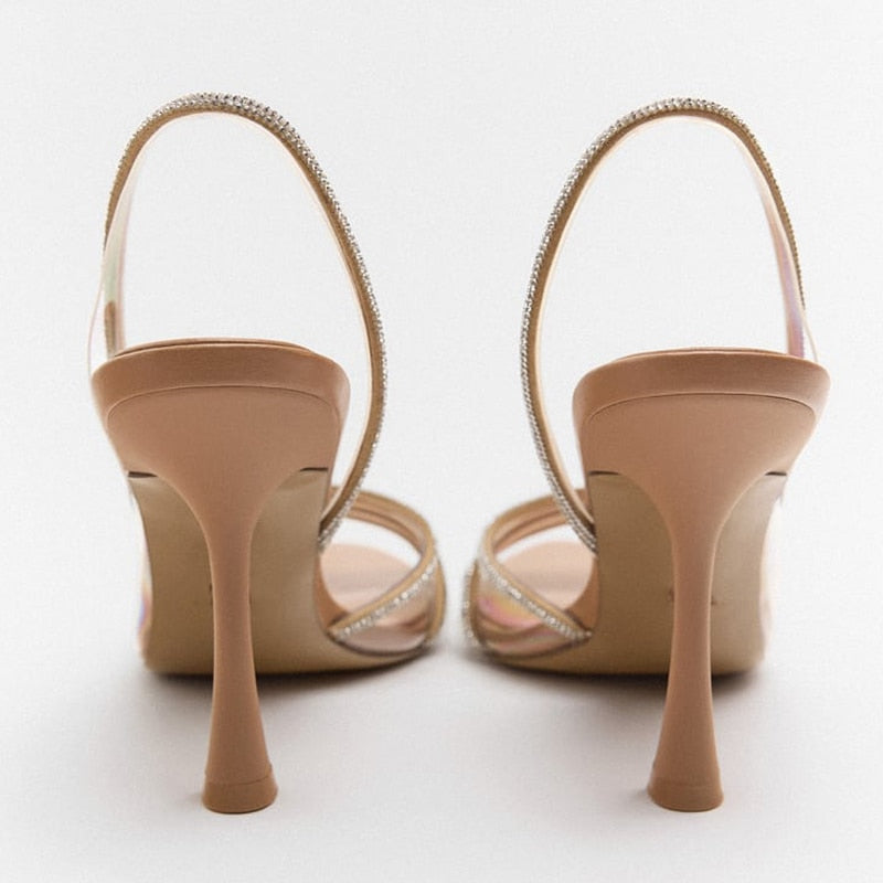 Drune Elegante High-Heeled Sandalen | Stiletto Slingback Peep Toe Schuhe
