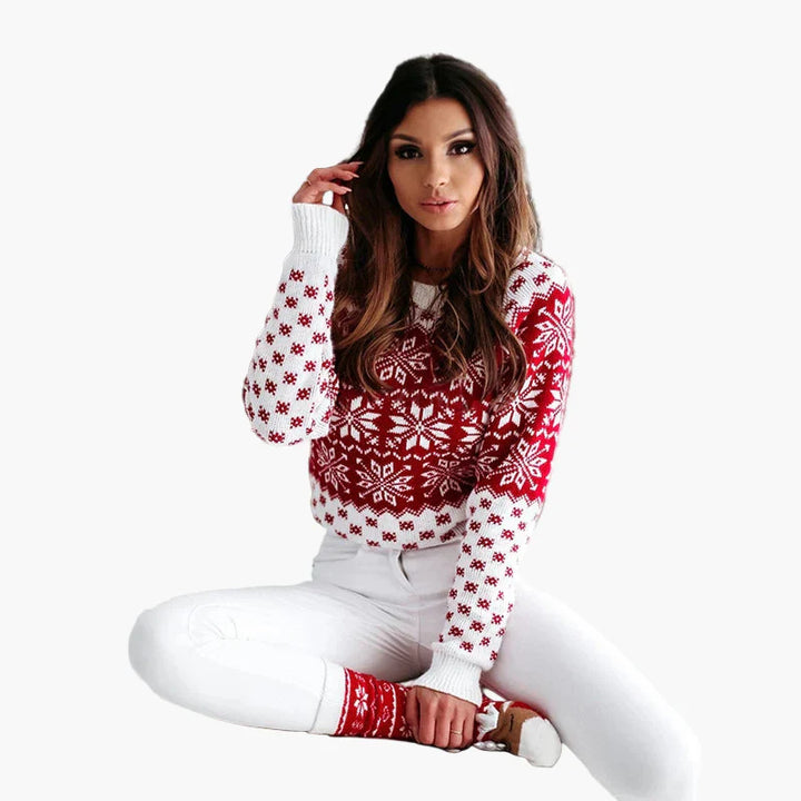 Drune | Winter Pullover Skandinavisches Muster - Modischer Weihnachts- und Freizeit-Strickpullover