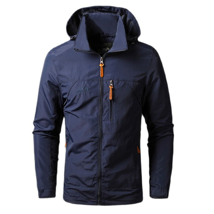 Drune Herrenjacke Wasserdichte Kapuzenjacke | Windbreaker Elastischer Mantel für Männer